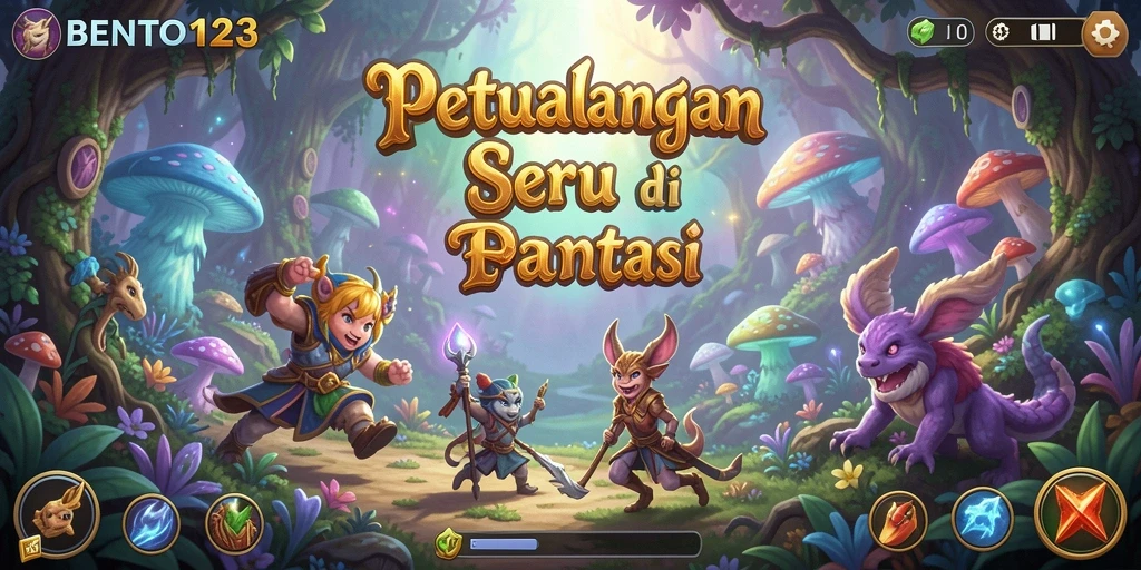 Tampilan gameplay BENTO123 yang epik dan mendebarkan.