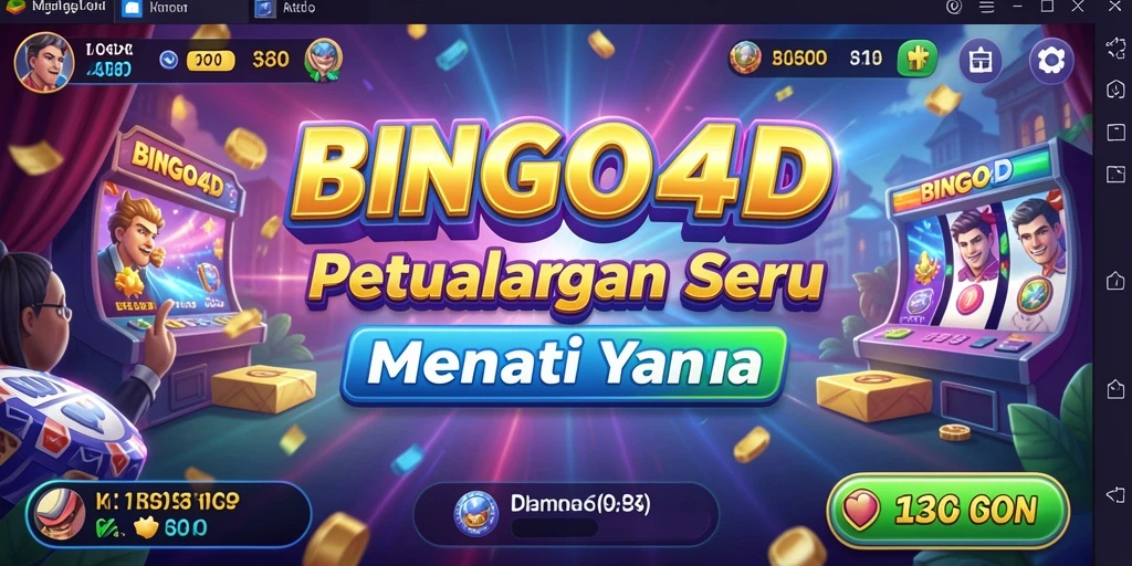 Tampilan gameplay BINGO4D yang mendebarkan dan penuh warna.
