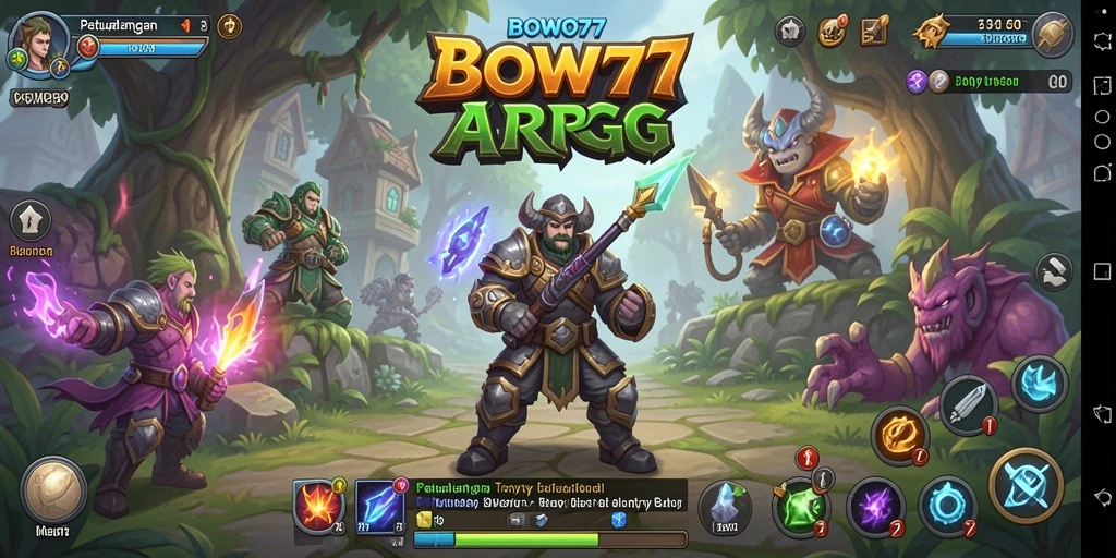 Tampilan gameplay seru dalam BOWO77 yang penuh aksi.