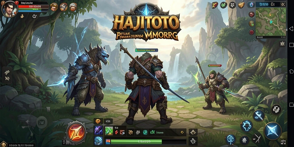Tampilan gameplay menarik di dunia petualangan MMORPG.