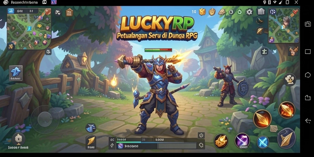 Tampilan gameplay menegangkan dan interaktif dalam LUCKYRP