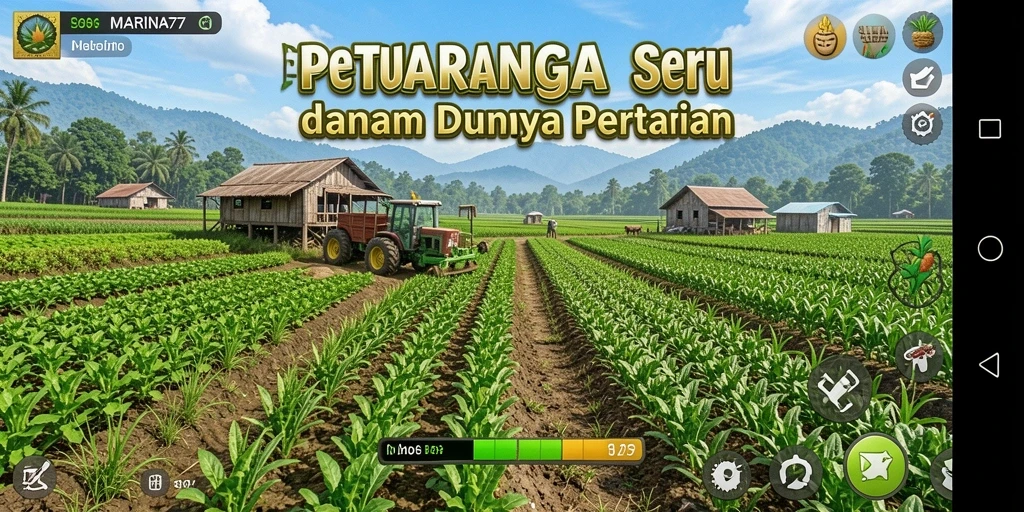 Tangkapan layar gameplay <strong>MARINA77</strong> menampilkan aktivitas pertanian yang menarik.