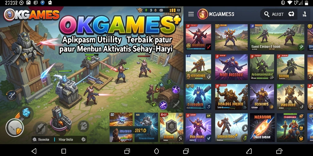 Tampilan antarmuka OKGAMES yang menarik dan fungsional.