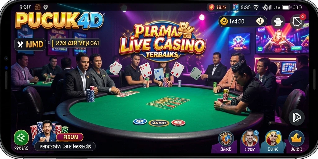Tampilan gameplay Live Casino yang mendebarkan di PUCUK4D.