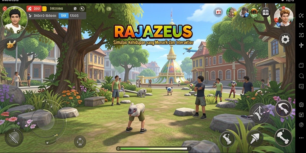 Tampilan gameplay RAJAZEUS yang menarik dan interaktif.