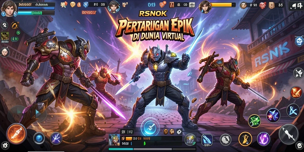 Gameplay seru dalam RSNOK dengan pertarungan yang menegangkan.