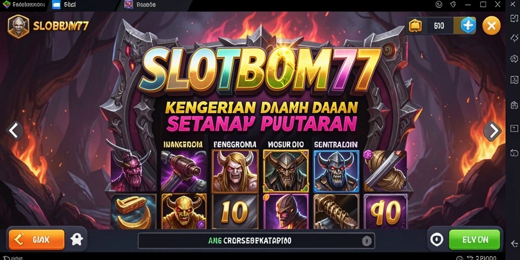Screenshot SLOTBOM77 menunjukkan gameplay mendebarkan dalam suasana horror.