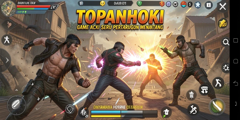 Tampilan gameplay menarik dari TOPANHOKI dengan aksi yang mendebarkan.