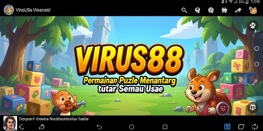 Gameplay VIRUS88 yang seru dan menantang dalam puzzle.