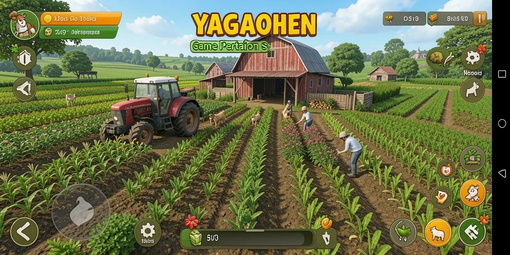 Tampilan gameplay YAGAOHEN yang menakjubkan dan interaktif dalam pertanian.